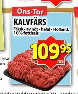 Matvärlden Tensta KALVFÄRS erbjuda