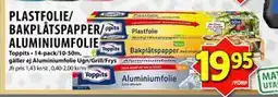 Matvärlden Tensta PLASTFOLIE/ BAKPLÅTSPAPPER/ ALUMINIUMFOLIE erbjuda