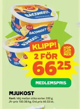Stora Coop MJUKOST, Medlemspris erbjuda
