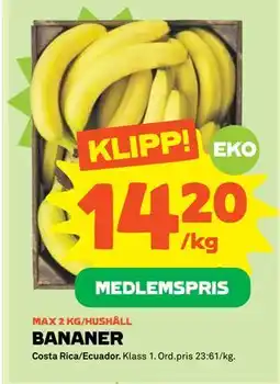 Stora Coop BANANER, Medlemspris erbjuda