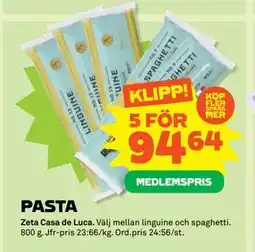 Stora Coop PASTA, Medlemspris erbjuda