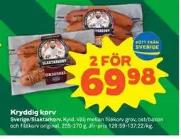 Stora Coop Kryddig korv erbjuda