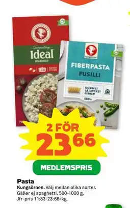 Stora Coop Pasta, Medlemspris erbjuda