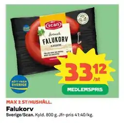 Coop Falukorv, Medlemspris erbjuda