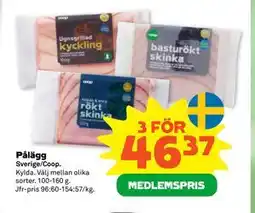 Stora Coop Pålägg, Medlemspris erbjuda