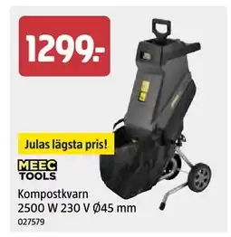 Jula Kompostkvarn 2500 W 230 V Ø45 mm erbjuda