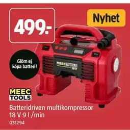Jula Batteridriven multikompressor 18 V 9 l /min erbjuda