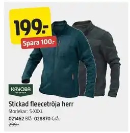Jula Stickad fleecetröja herr erbjuda