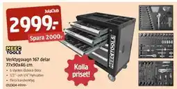 Jula Verktygsvagn 167 delar 77x90x46 cm, Medlemspris erbjuda