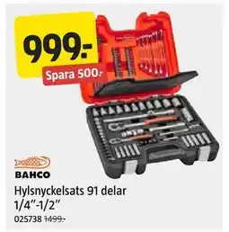 Jula Hylsnyckelsats 91 delar 1/4”-1/2” erbjuda