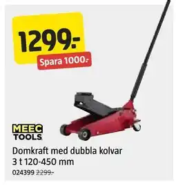 Jula Domkraft med dubbla kolvar 3 t 120-450 mm erbjuda