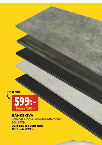 Jem&Fix Bänkskiva erbjuda