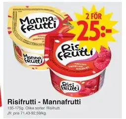 Matöppet Risifrutti - Mannafrutti erbjuda