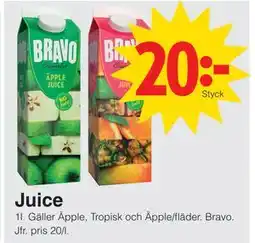 Matöppet Juice erbjuda