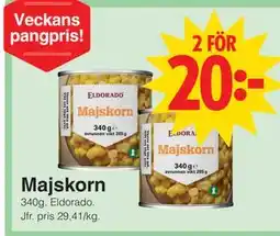 Matöppet Majskorn erbjuda