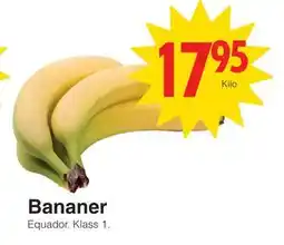 Matöppet Bananer erbjuda
