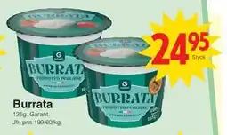 Matöppet Burrata erbjuda