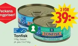 Matöppet Tonfisk erbjuda