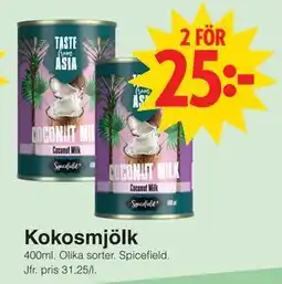 Matöppet Kokosmjölk erbjuda