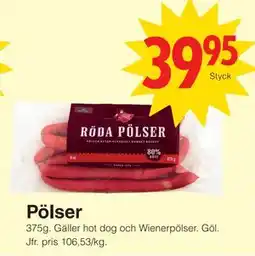 Matöppet Pölser erbjuda