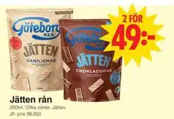 Matöppet Jätten rån erbjuda