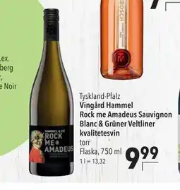 Citti Vingård Hammel Rock me Amadeus Sauvignon Blanc & Grüner Veltliner kvalitetesvin torr, EUR 9.99 erbjuda