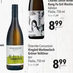 Citti Vingård Markowitsch Grüner Veltliner, EUR 8.99 erbjuda