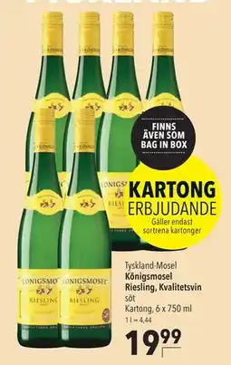 Citti Königsmosel Riesling, Kvalitetsvin, EUR 19.99 erbjuda
