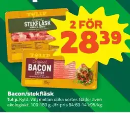 Coop BACON, STEKFLÄSK erbjuda