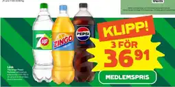 Coop 7up/Zingo/Pepsi erbjuda