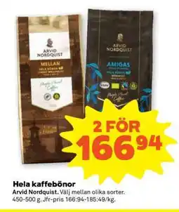 Coop Hela kaffebönor erbjuda