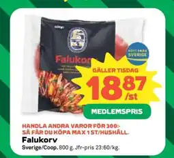 Coop Falukorv erbjuda