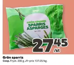 Coop Grön sparris erbjuda