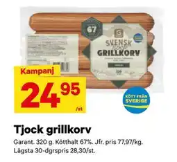 City Gross Tjock grillkorv erbjuda