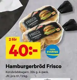City Gross Hamburgerbröd Frisco erbjuda