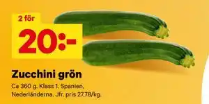City Gross Zucchini grön erbjuda