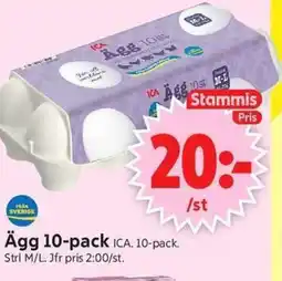 ICA Supermarket ICA Ägg 10-pack erbjuda