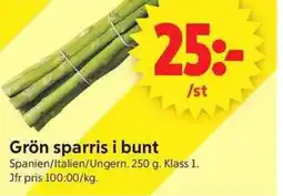 ICA Supermarket Grön sparris i bunt erbjuda