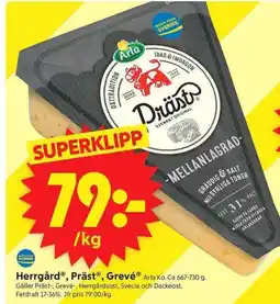 ICA Supermarket Arla HerrgårdⓇ, PrästⓇ, GrevéⓇ erbjuda