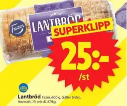 ICA Supermarket Fazer Lantbröd erbjuda