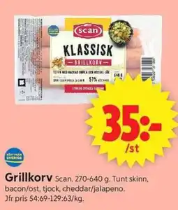 ICA Supermarket Scan Grillkorv erbjuda