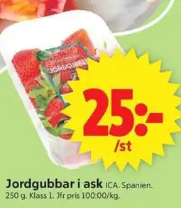 ICA Supermarket ICA Jordgubbar i ask erbjuda