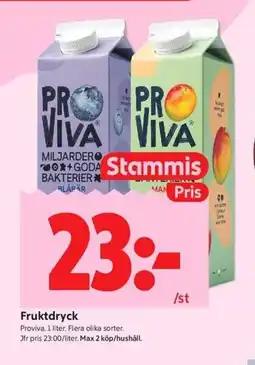 ICA Kvantum Proviva Fruktdryck erbjuda