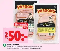 ICA Kvantum Pärsons Tunna skivor erbjuda