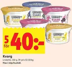 ICA Kvantum Lindahls Kvarg erbjuda