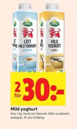 ICA Kvantum Arla Mild yoghurt erbjuda