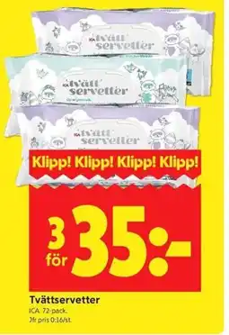 ICA Kvantum ICA Tvättservetter erbjuda