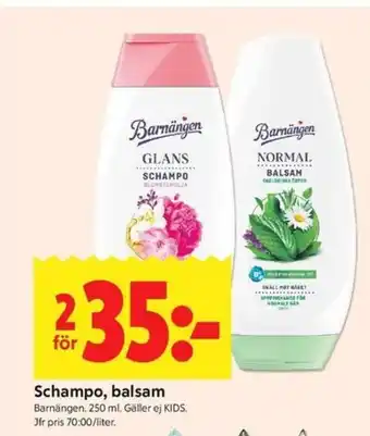 ICA Kvantum Barnängen Schampo, balsam erbjuda