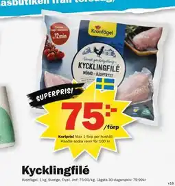 Pekås Kycklingfilé, Medlemspris erbjuda