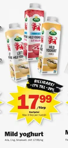 Pekås Mild yoghurt, Medlemspris erbjuda